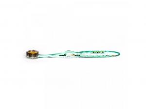 Toothbrush with gold and activated charcoal green - medium