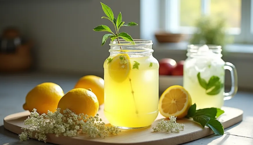 Elderflower lemonade is the perfect refreshment for sunny days.