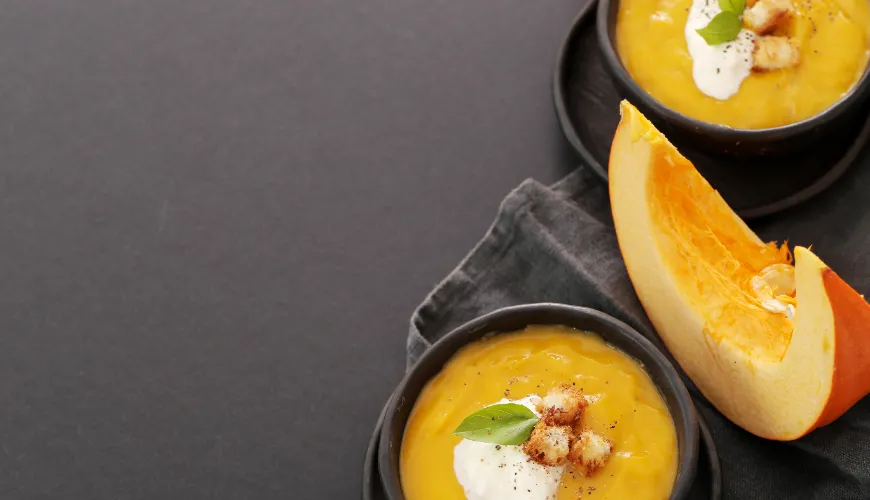 Try pumpkin soup with coconut milk