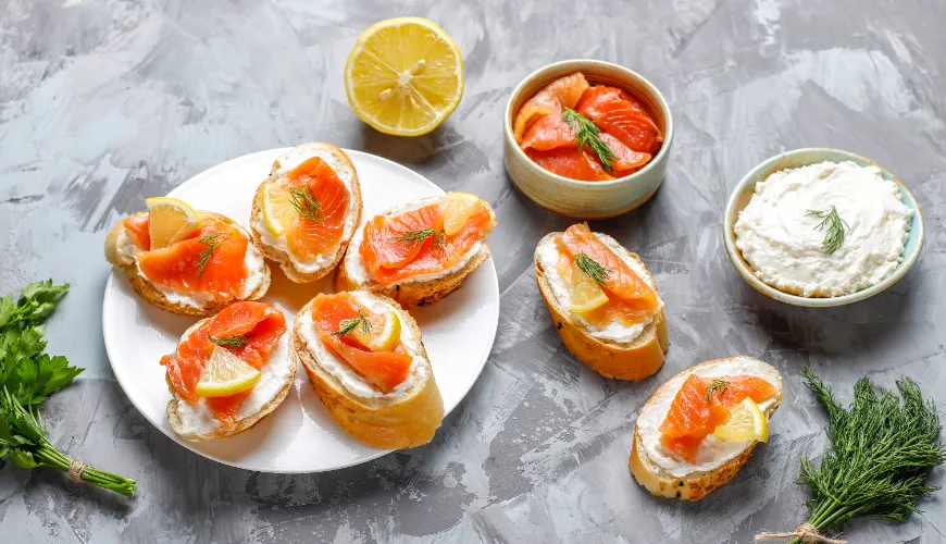 Guests will appreciate this salmon spread on canapés