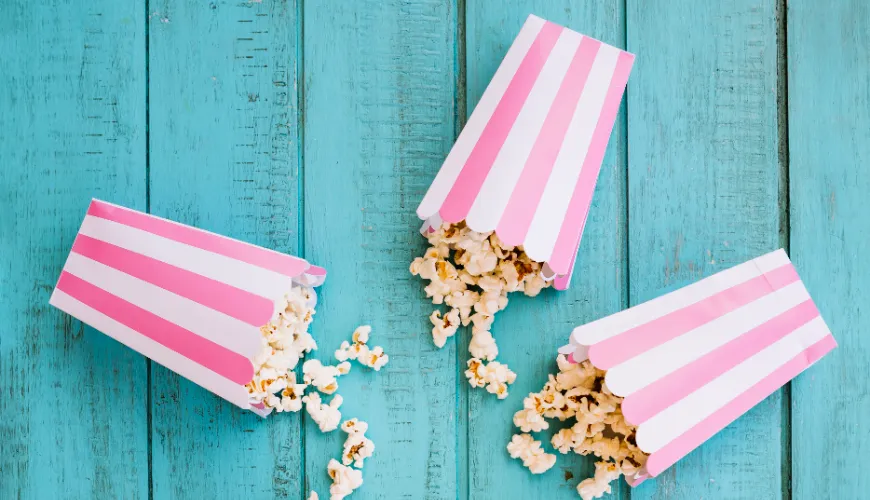 Popcorn - low in calories, high in fiber and antioxidants