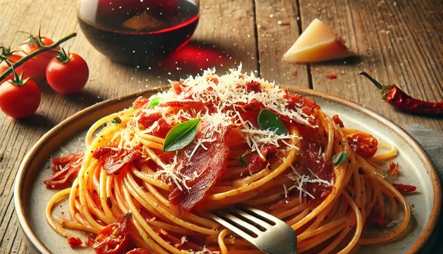 Learn how to prepare traditional spaghetti amatriciana